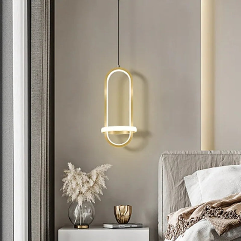Ambient Glow Diffused Modern Pendant Light Ring With